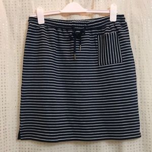 Navy & White Striped Skirt - 100% Organic Cotton